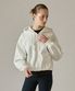 여성 특양면 크롭 후드 스웨트집업 화이트 LZJP0211