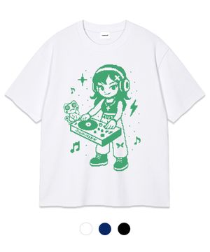 PIXEL DJ KID OVER FIT T-SHIRT (3color)