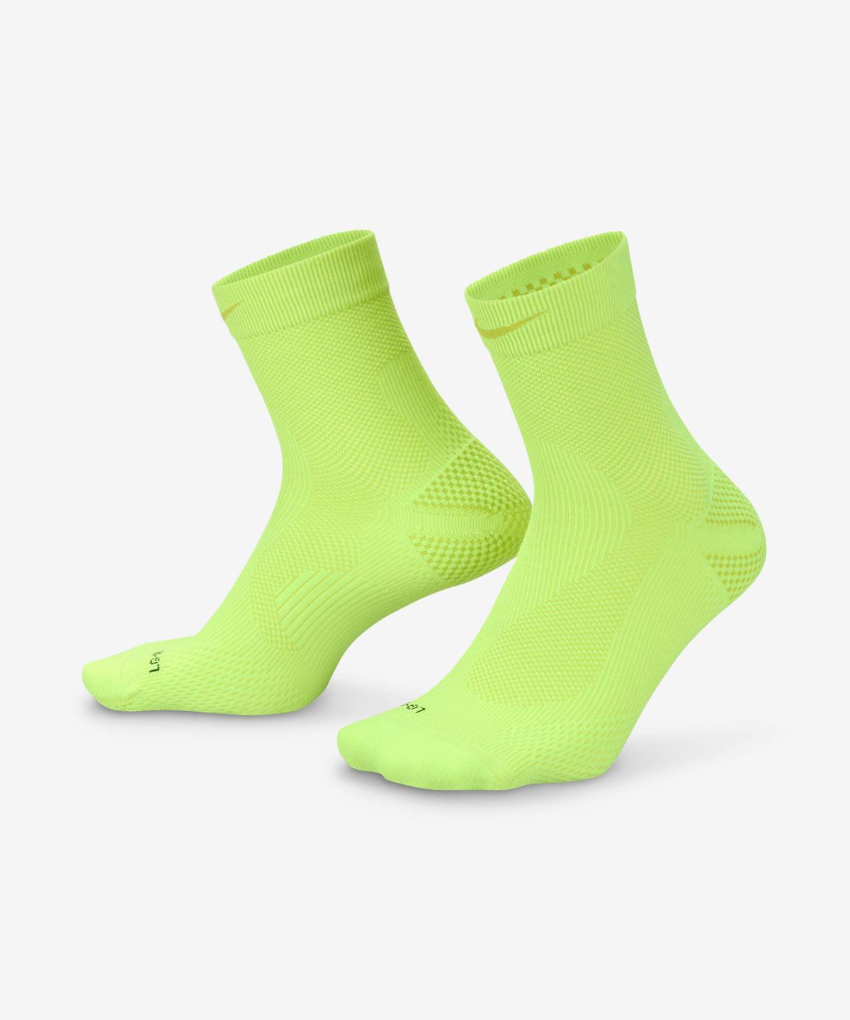 나이키(NIKE) 러닝 라이트웨이트 마이크로 크루 삭스(1켤레) - 볼트:브라이트 캑터스:블랙 / IB6114-702