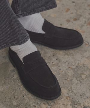 뉴 러그 로퍼 R24H212 (블랙 스웨이드)