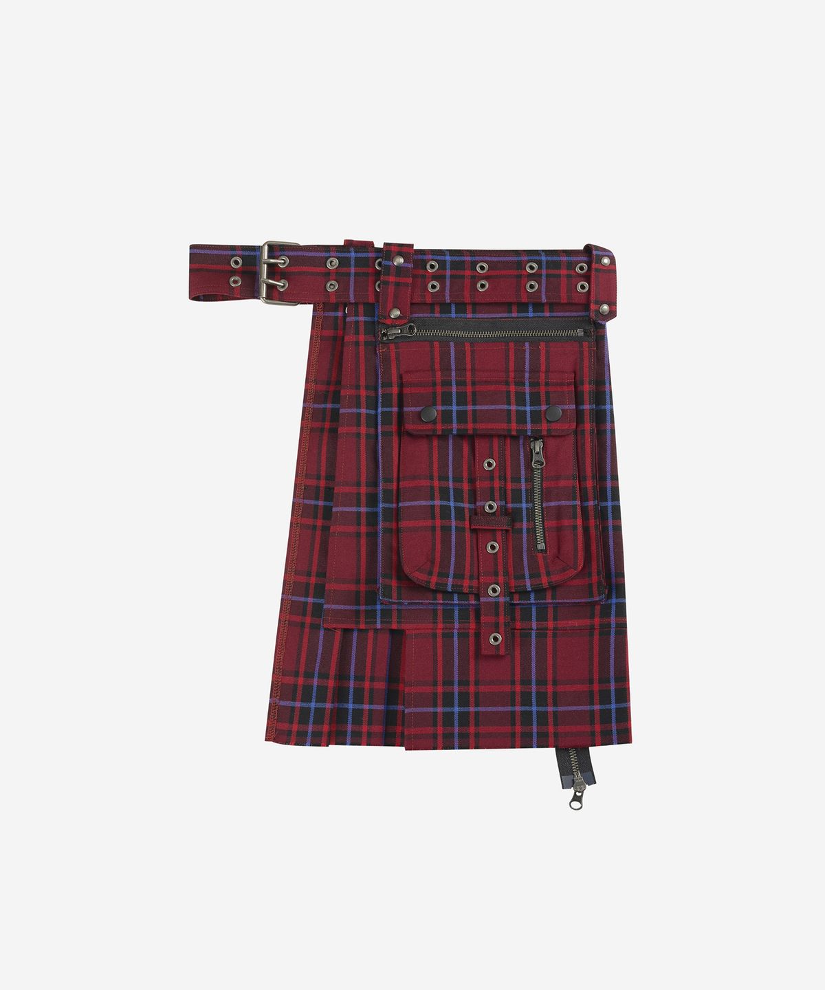 베이컨트 아카이브(VACANT ARCHIVE) BAJESS LAYERED SKIRT CHECK RED BLUE