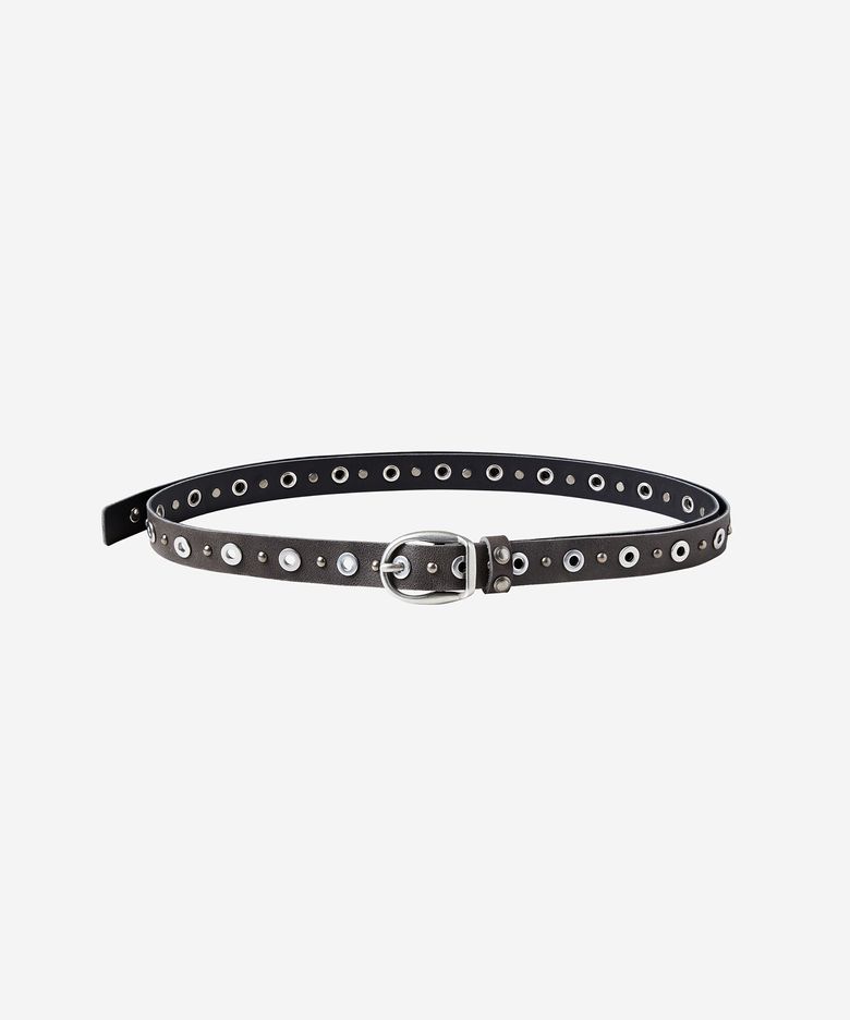 LINKIN SKINNY EYELET BELT (2COLOR)