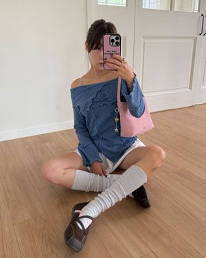 로마리 스웨이드 밴딩플랫 메리제인 코코아모브 브라운 FLOTFA3W59