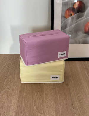 파스텔 누빔 휴지케이스 직사각 티슈케이스 (2colors)