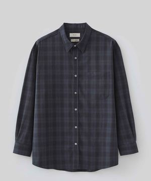 레니카 체크 셔츠 (다크 네이비)