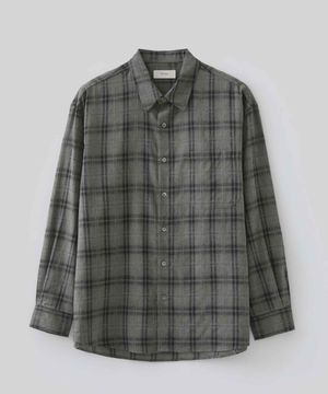 본 피그다잉 체크 셔츠 (세이지 카키)