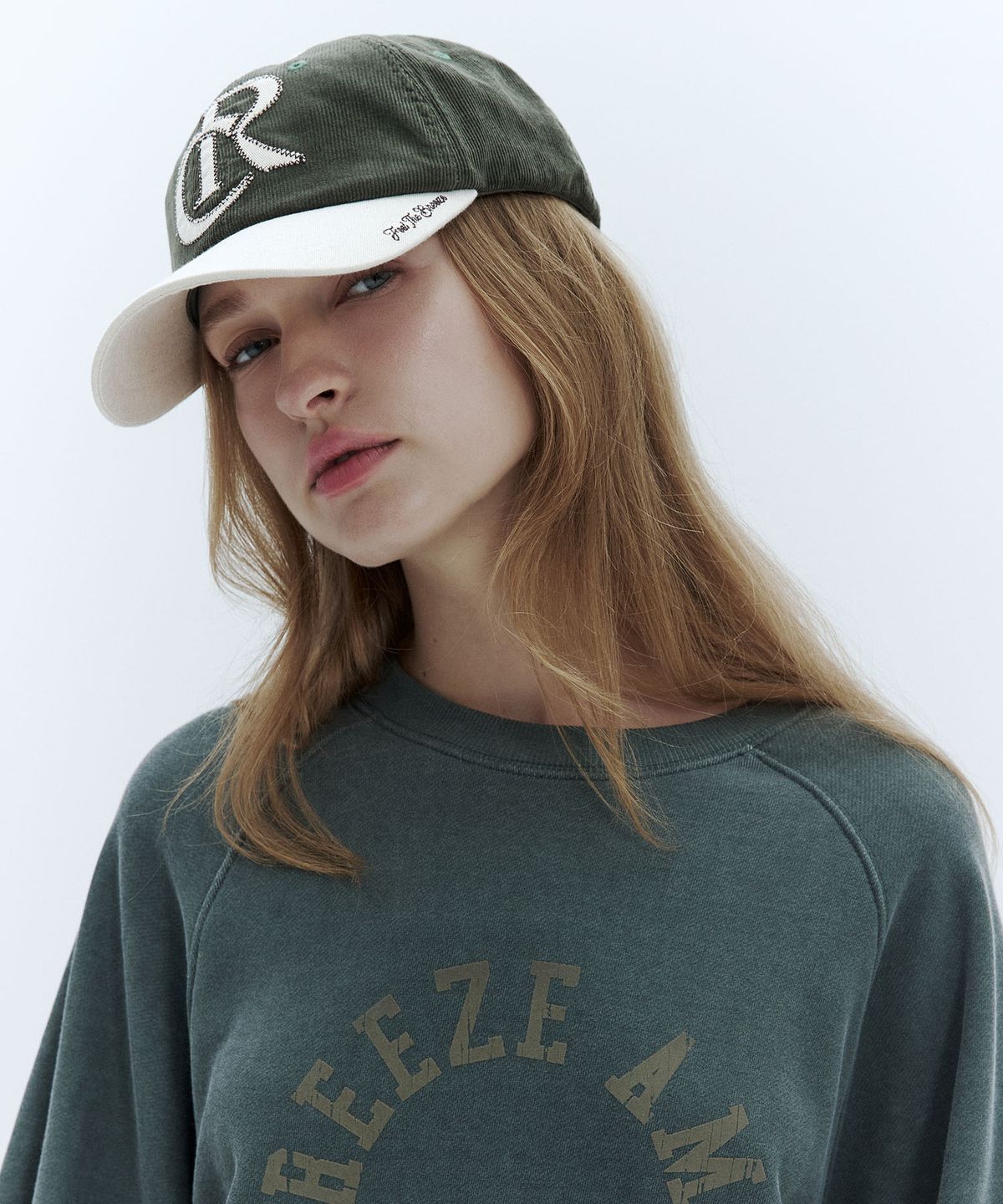 시티브리즈(CITYBREEZE) 코듀로이 컬러 블록 볼캡_2COLORS