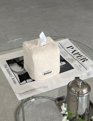 크림 휴지케이스 정사각 티슈케이스 (2colors)