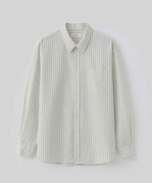 로엔 스트라이프 셔츠 (아이보리)
