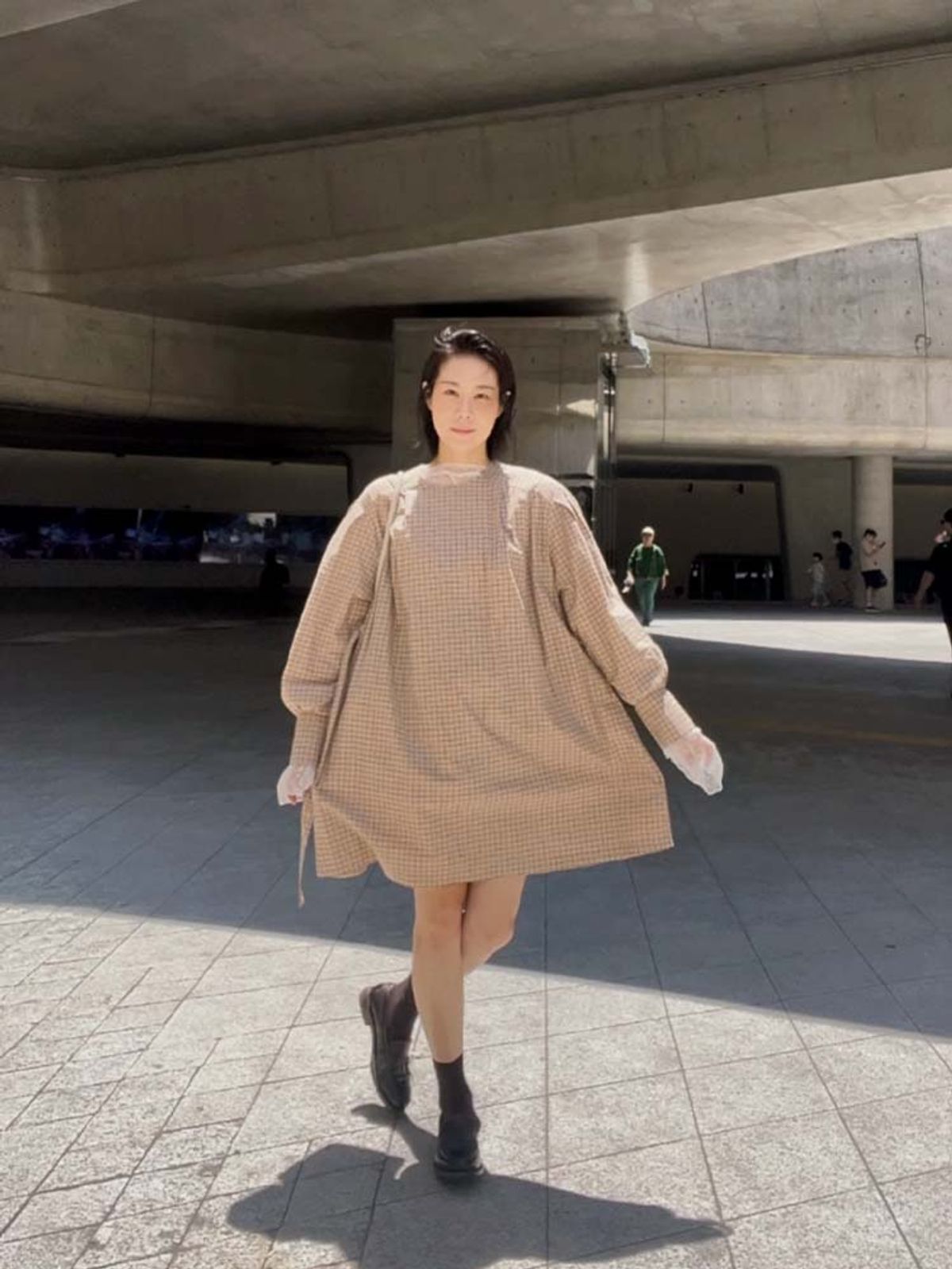 엔디에이 스튜디오(NDA STUDIO) Check puff Mini Onepiece