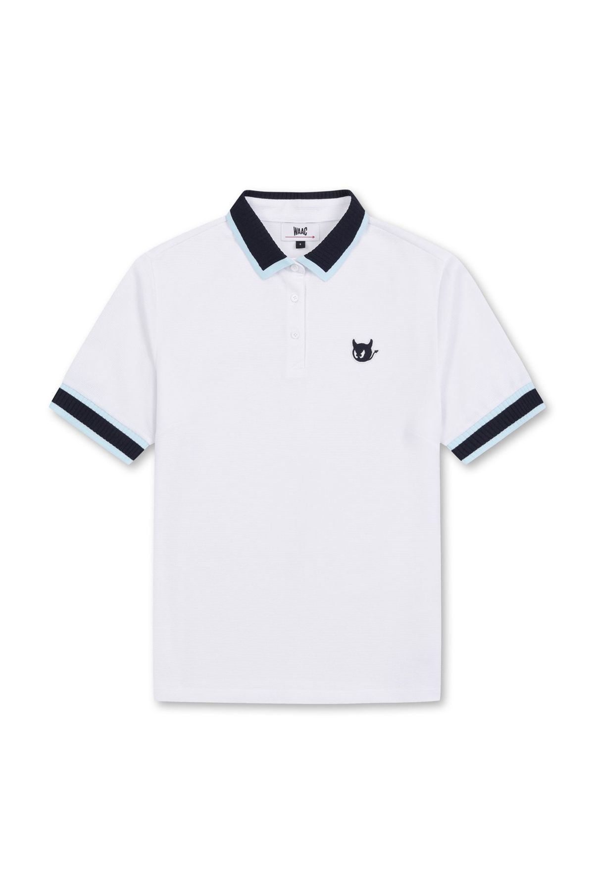 왁(WAAC) Women Knit Rib Loose Fit SS Polo WWTCM25211WHX