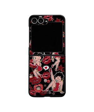 베티붑 키치 립스 에폭시 범퍼 폰케이스_블랙 (갤럭시 Z플립)