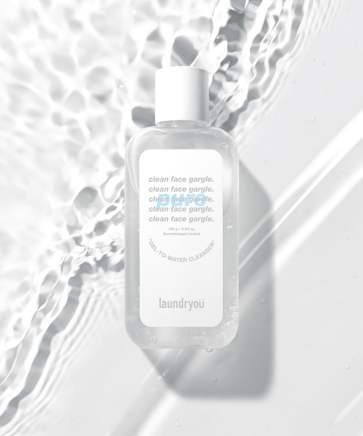 런드리유(LAUNDRYOU) 클린 페이스 가글 젤 투 워터 클렌저 퓨어 160g