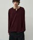 워셔블 레이어드 헨리넥 니트티셔츠 [버건디]