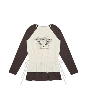 L19 ANGEL FRILL T-SHIRT(BROWN)