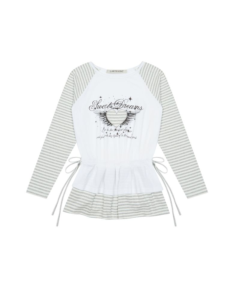 L19 ANGEL FRILL T-SHIRT(GRAY)
