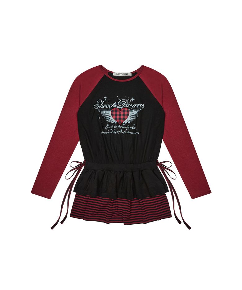 L19 ANGEL FRILL T-SHIRT(RED)