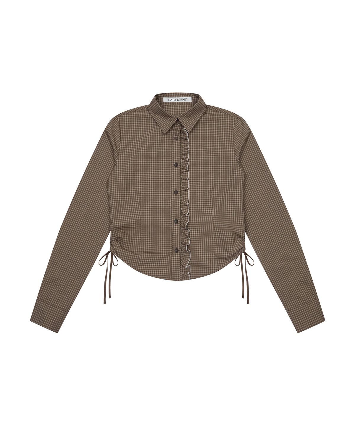 라티젠(LARTIGENT) L19 CHECK SHIRT(BROWN)
