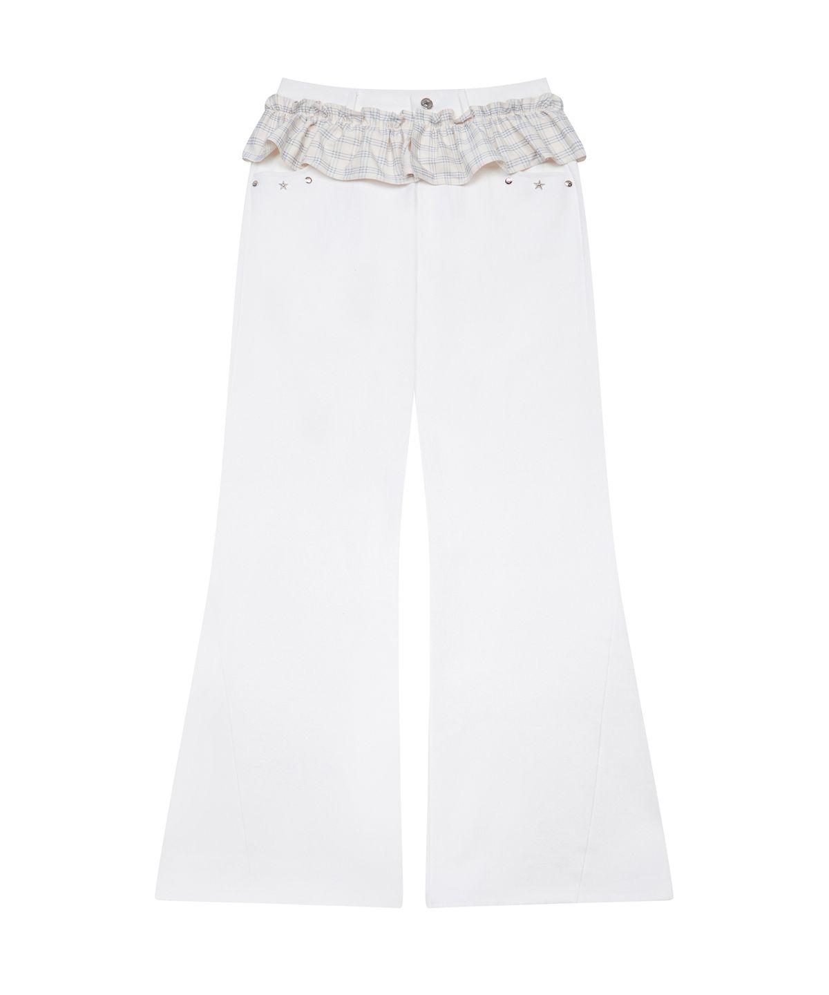 라티젠(LARTIGENT) L19 FRILL BOOTSCUT PANTS(WHITE)