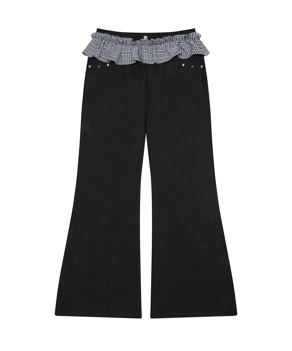 라티젠(LARTIGENT) L19 FRILL BOOTSCUT PANTS(BLACK)