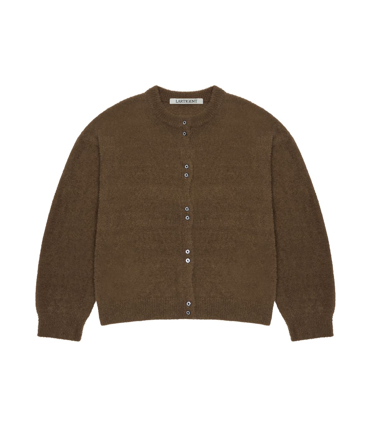 라티젠(LARTIGENT) L19 OVER SOLID CARDIGAN(BROWN)