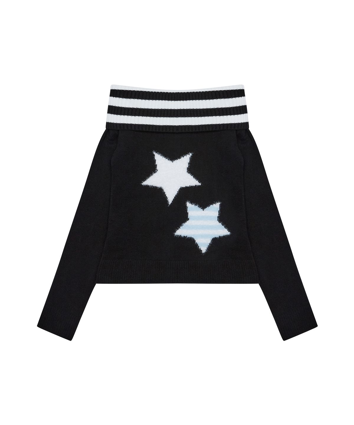 라티젠(LARTIGENT) L19 STAR OFF-SHOULDER KNIT(BLACK)