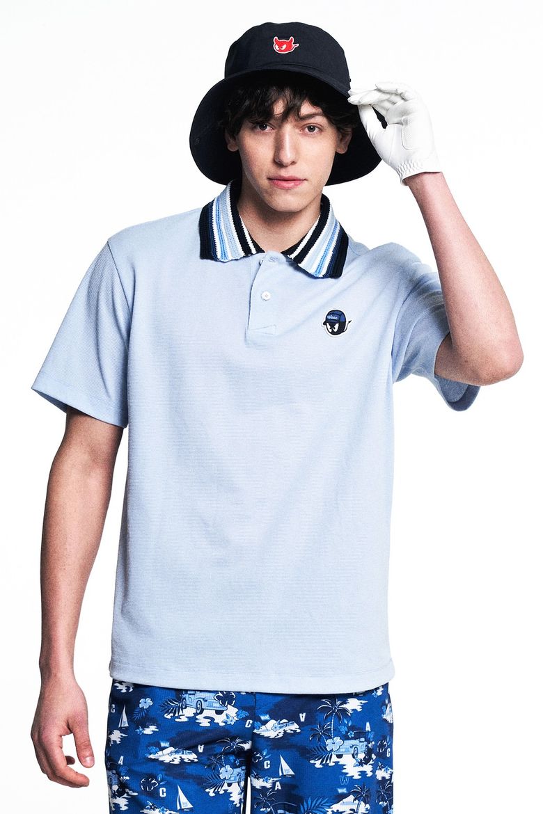 Men WAACKY Color Block Palm Tree SS Polo WMTCM25300SBX