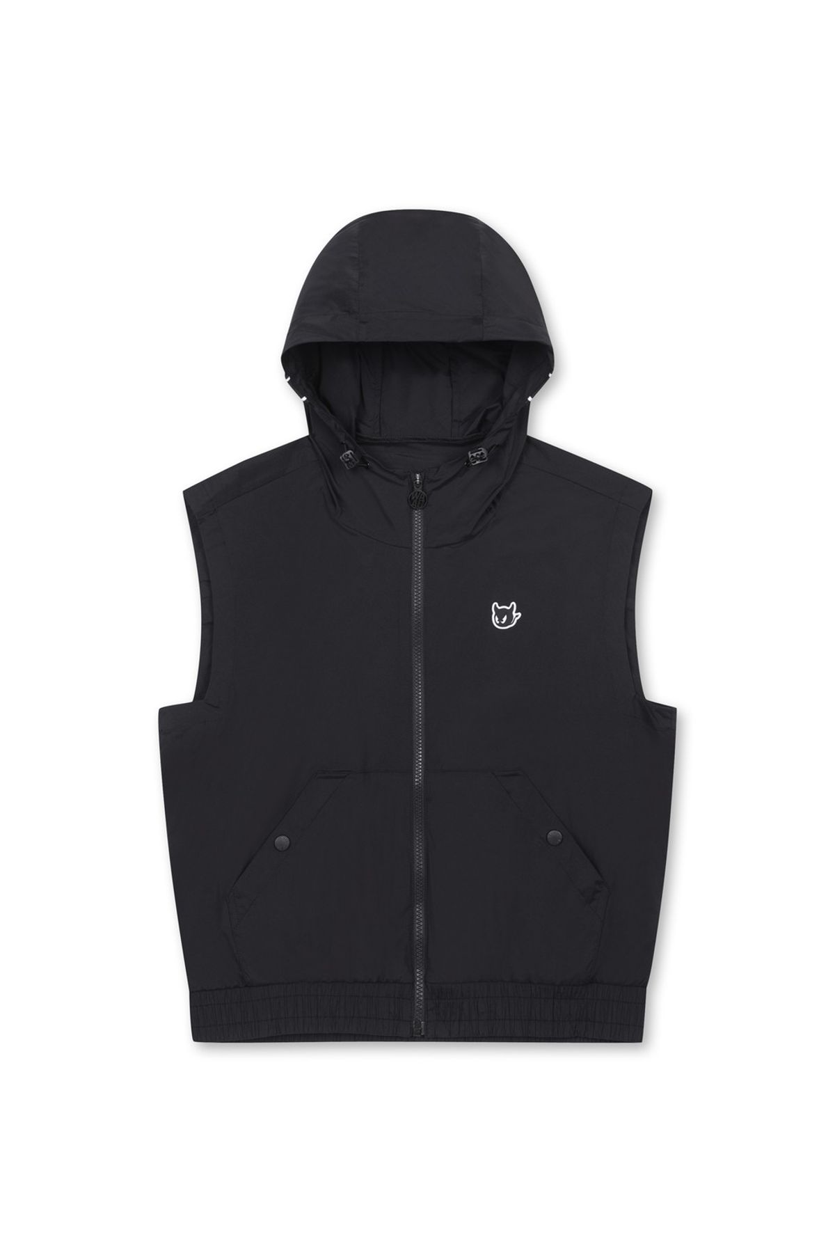 왁(WAAC) Women Light-weight Stretch Hoodie vest WWVAM25200BKX