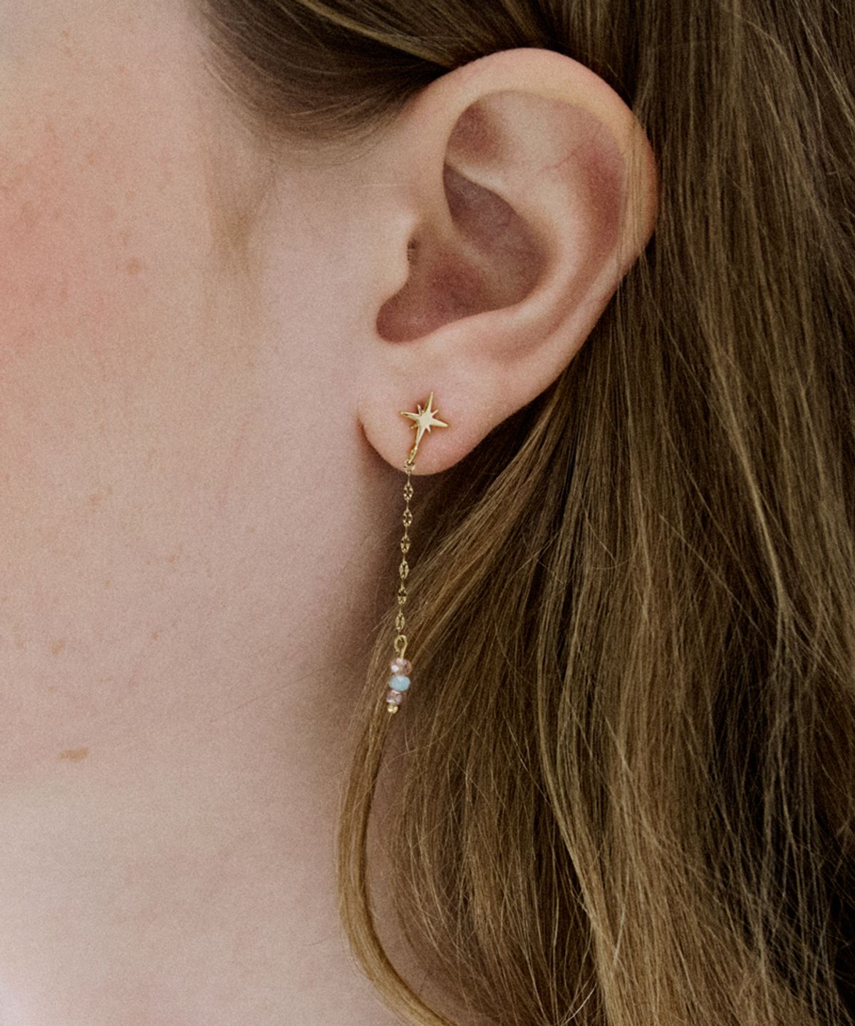 메리모티브(MERRYMOTIVE) Daystar drop chain earring