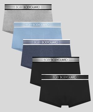 [5PACK] 맨즈 실버라인 드로즈 모달 사각 박서 B