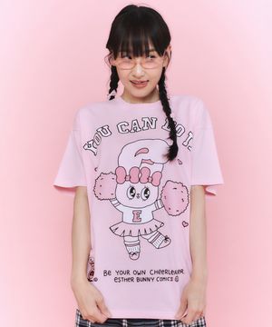 [에스더버니] 치어리더 티셔츠 - 핑크