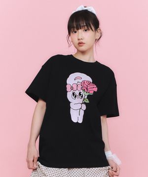 [에스더버니] 모션 티셔츠 - 블랙