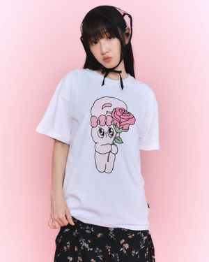 [에스더버니] 모션 티셔츠 - 화이트