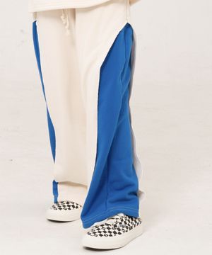 클로버 사이드 아치 주니어 트레이닝팬츠 블루,옐로