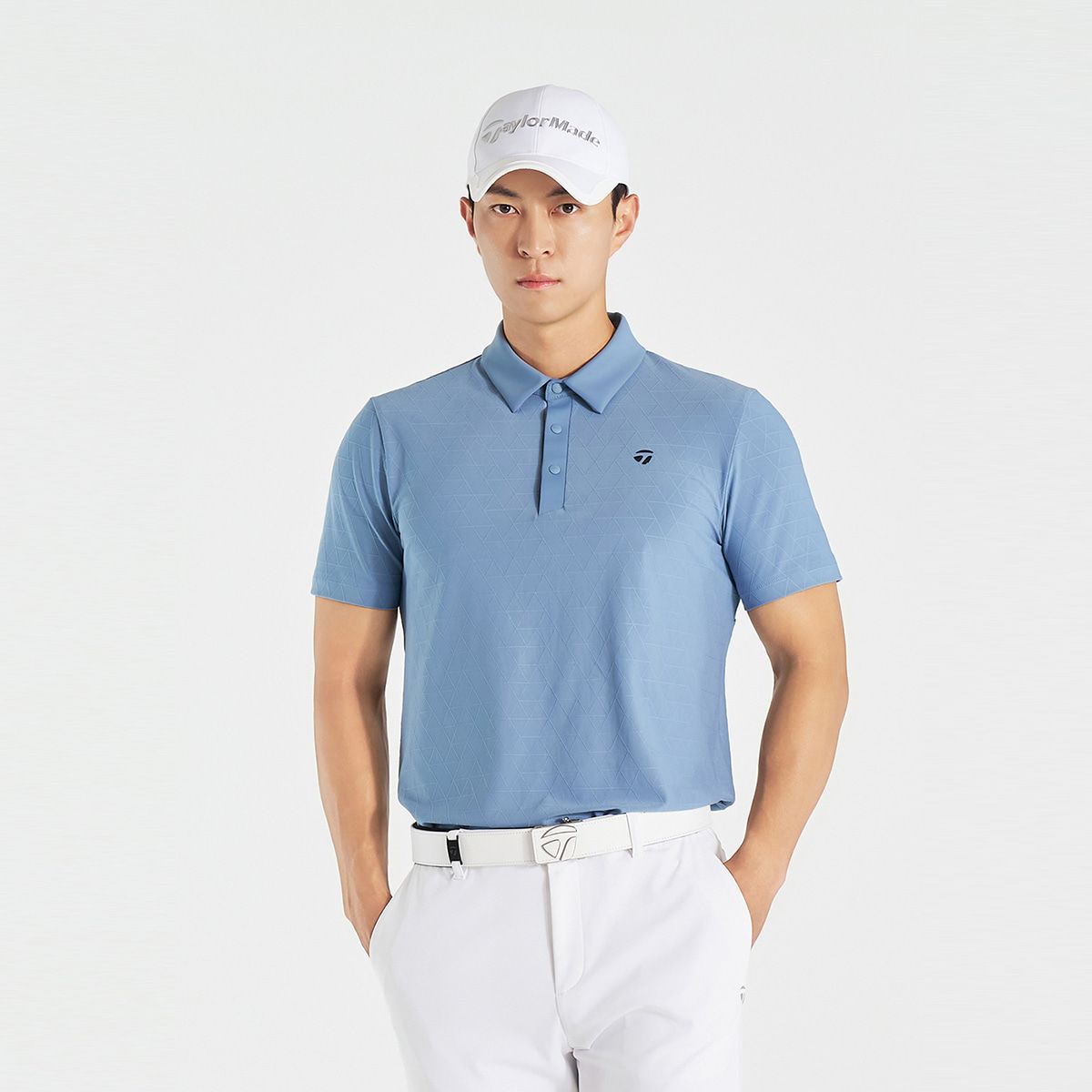 테일러메이드 어패럴(TAYLORMADE APPAREL) 남성 고신축 자카드 카라 반팔 티셔츠 TTO-31HG41-940
