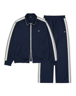 미니멀 자카드 테잎 트랙 세트 네이비