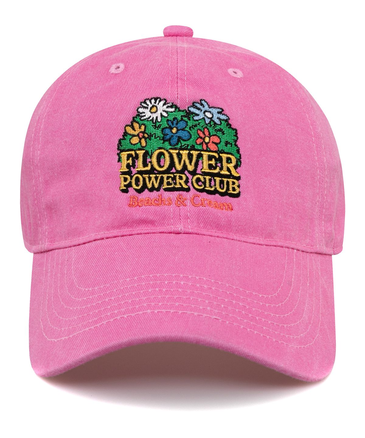 비치스앤크림(BEACHESANDCREAM) FLOWER POWER CLUB BALL CAP-PIGMENT PINK
