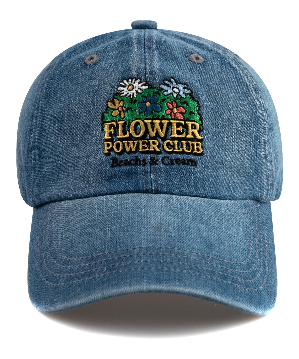 비치스앤크림(BEACHESANDCREAM) FLOWER POWER CLUB BALL CAP-LIGHT BLUE[DENIM]