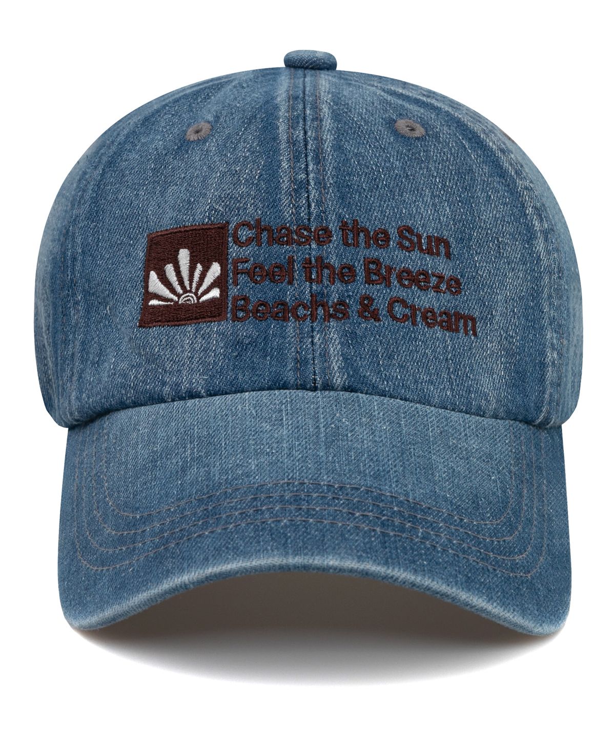 비치스앤크림(BEACHESANDCREAM) Chase the Sun BALL CAP-LIGHT BLUE[DENIM]