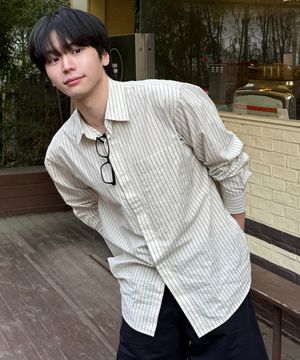 [ON]스트라이프 오버핏 셔츠 - 3color