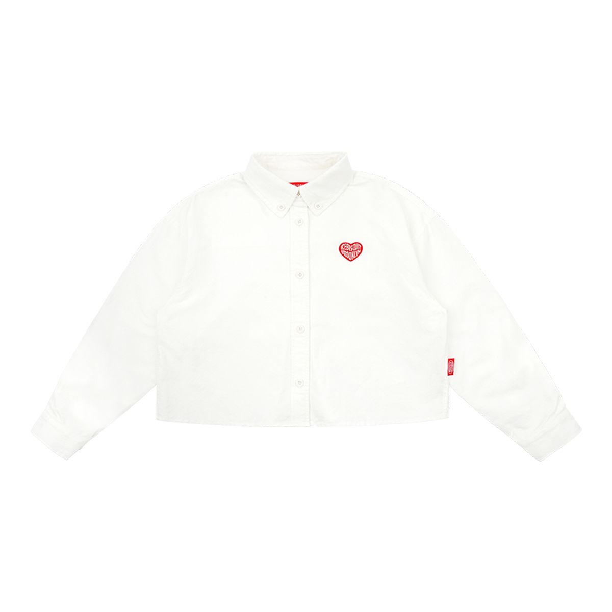 아이스비스킷(ICEBISCUIT) IB하트로고크롭옥스포드셔츠_IB43SH669
