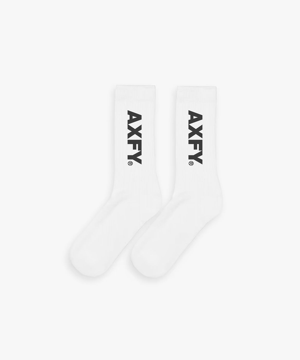 엑스파이(AXFY) OG 로고 러닝 크루삭스 - 화이트