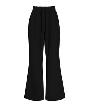 부츠컷 스웨트 밴딩 팬츠_블랙