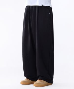 베이직 원턱 와이드 스웻팬츠 GLP-646_블랙