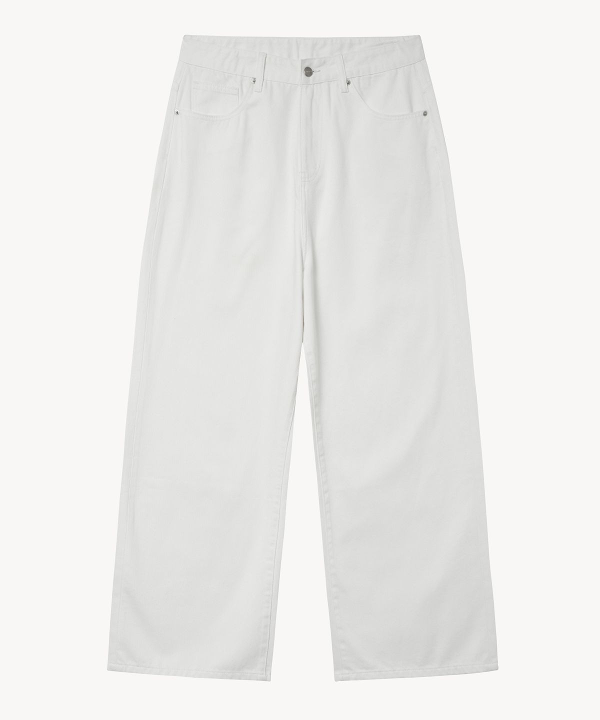 브이투(VTWO) 내추럴 와이드 데님 팬츠 (WHITE)
