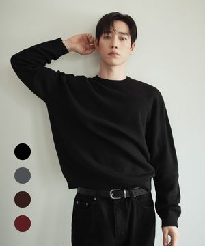 [서강준PICK] 소프트 울 크롭 라운드 니트 [4color]