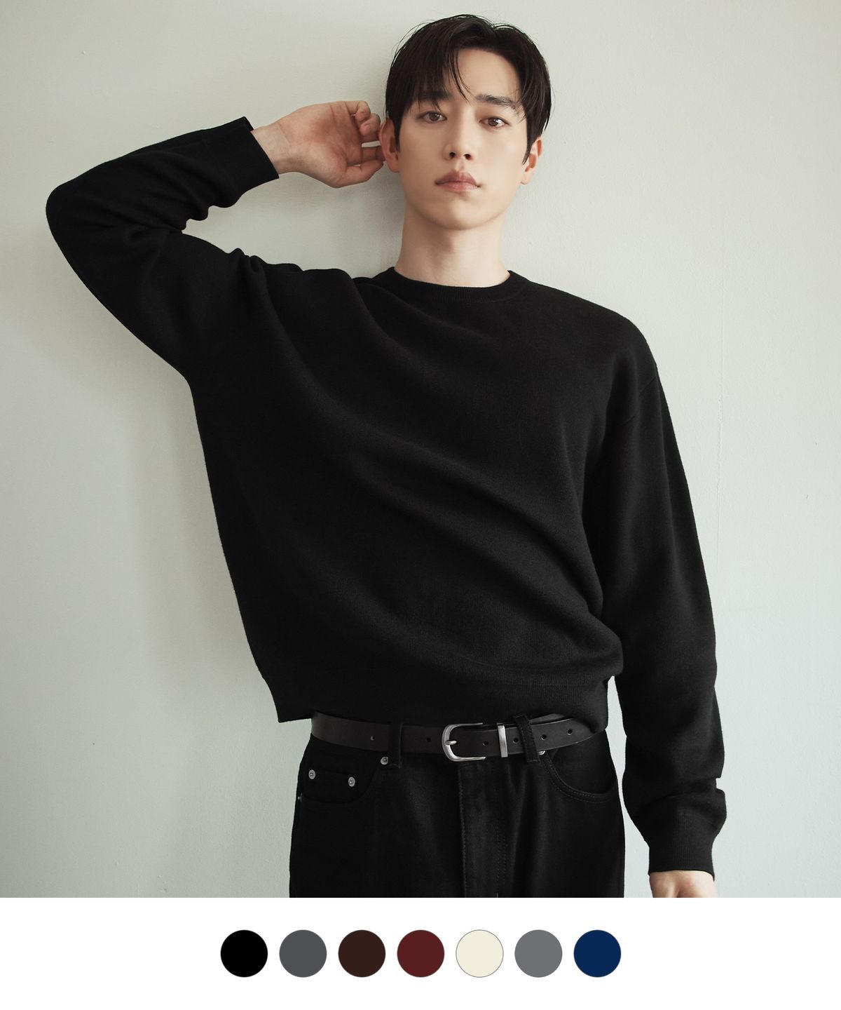 드로우핏(DRAW FIT) 소프트 울 크롭 라운드 니트 [7color]