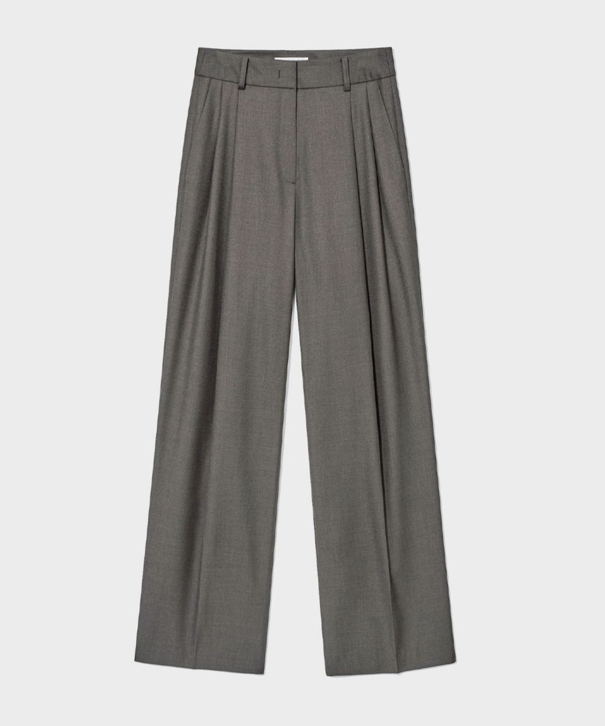 레이디 볼륨(LADY VOLUME) (올시즌) 롱 와이드 슬랙스 (LIGHT GREY)