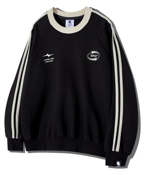 심볼 로고 래글런 트랙 맨투맨 GMT-155_블랙