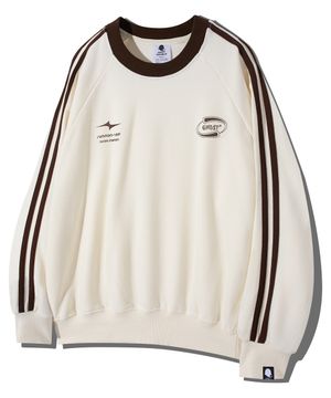 심볼 로고 래글런 트랙 맨투맨 GMT-155_크림